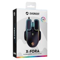 EVEREST SM-G55 X-FORA Usb Siyah 7D Optik 7200dpi LED Işıklı Gaming Oyuncu Mouse